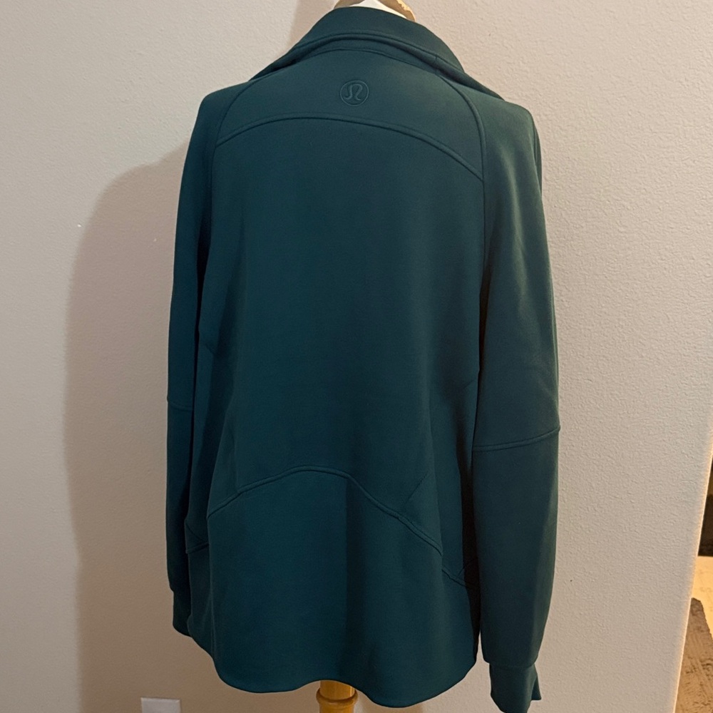 Lululemon Scuba Oversized Funnel Neck Full Zip M/L Storm Teal - Picture 3 of 4
